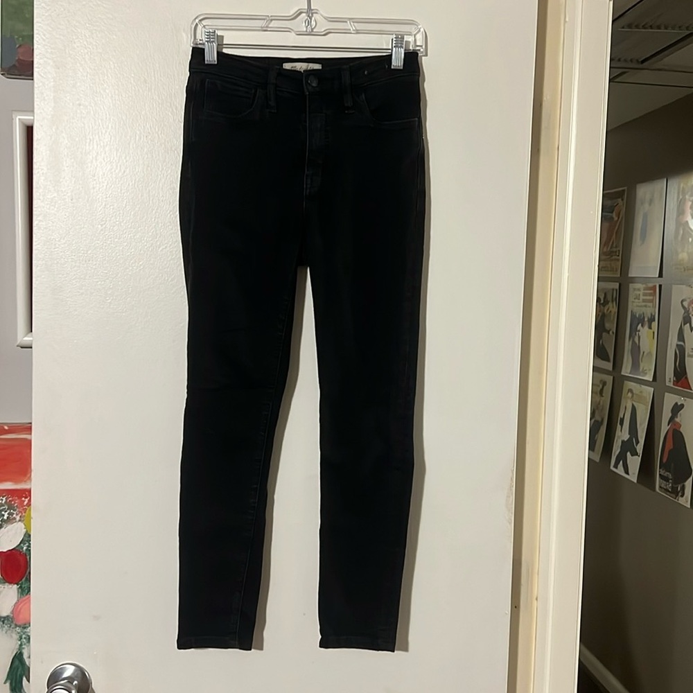 Madewell roadtripper black stretch skinny jeans